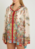 Etro Printed Silk Cover-up Shirt Multicoloured