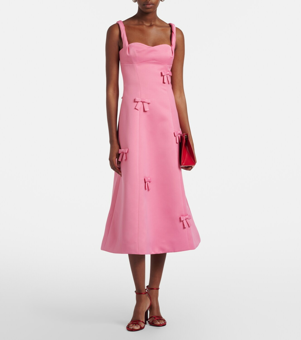 Leo Lin Beatrice bow-detail midi dress