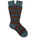 James Purdey & Sons - Fair Isle Wool-Blend Jacquard Socks - Blue