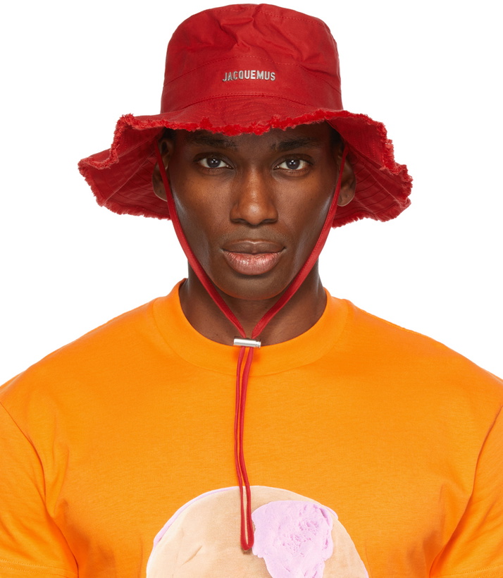 Photo: Jacquemus Red La Montagne 'Le Bob Artichaut' Bucket Hat