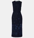 Erdem Floral denim midi dress