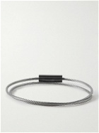 Le Gramme - 9g Recycled Black Sterling Silver and Ceramic Wrap Bracelet - Silver