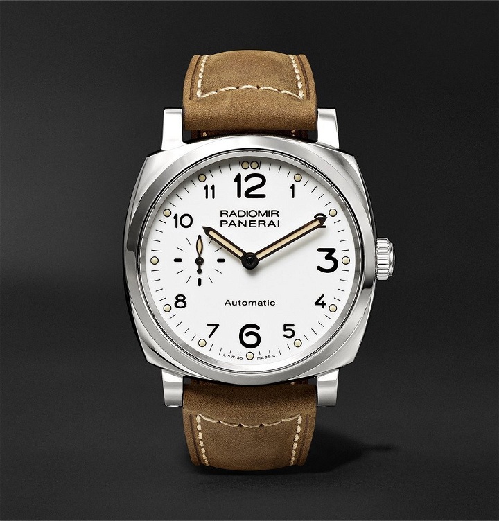 Photo: Panerai - Radiomir 1940 3 Days Automatic Acciaio 42mm Stainless Steel and Leather Watch - White