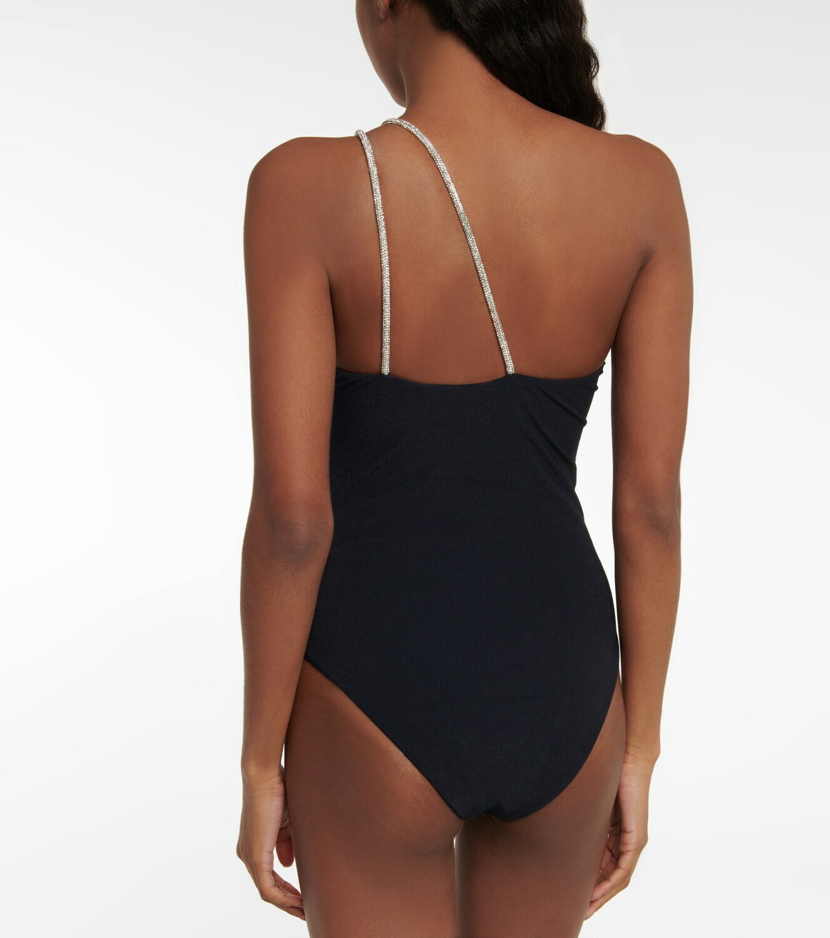 JONATHAN SIMKHAI ワンピース 水着 スイムウエア ブラック 黒 Simkhai - Saint embellished one-shoulder swimsuit Simkhai