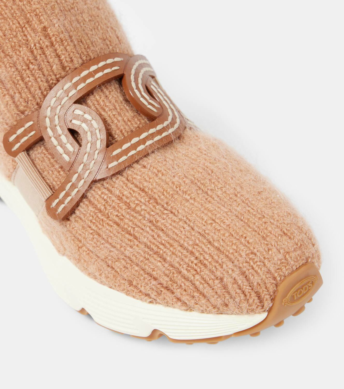 Tod's Kate leather-trimmed slip-on sneakers Tod's