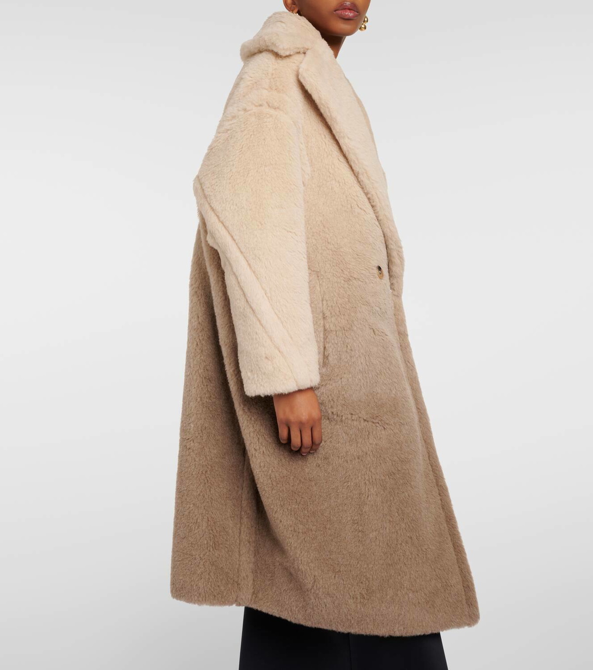Max Mara Women's Gatto Gradient Teddy Coat in Sand Max Mara