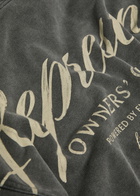 Represent Owners Club Script Hooded Cotton Sweatshirt Dark Grey