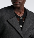 Ganni Belted wool and cashmere-blend blazer