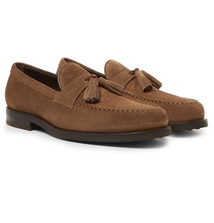 Photo: Tod's - Suede Tasselled Loafers - Brown
