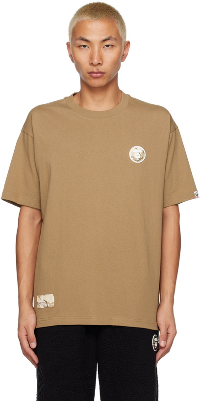 Photo: AAPE by A Bathing Ape Brown Patch T-Shirt