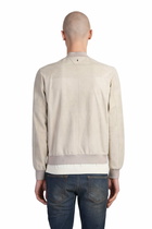 Salvatore Santoro Bomber Jacket In Beige Leather
