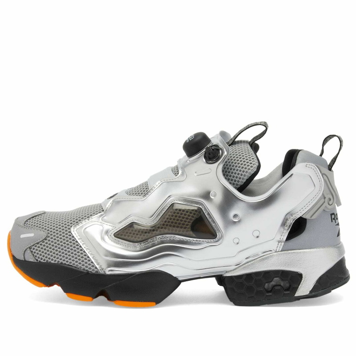 Photo: Reebok x ARIES Instapump Fury 94 Sneakers in Silver/Black/Orange