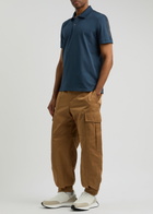 Alexander Mcqueen Logo-appliqué Piqué Cotton Polo Shirt Navy