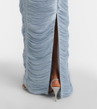Marmar Halim Pleated taffeta gown