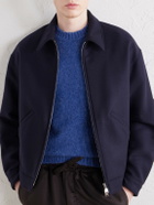 Anderson & Sheppard - Geelong Brushed-Wool Sweater - Blue