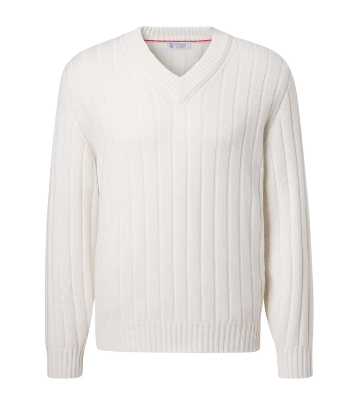 Photo: Brunello Cucinelli Ribbed-knit cashmere sweater