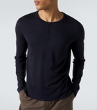 The Row Ayan cashmere and silk Henley shirt