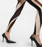 Mugler - Spiral high-rise leggings
