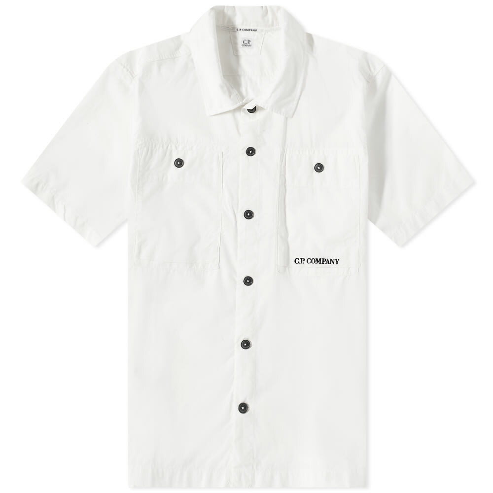 Cp Company Cp Logo Ss Tee Shirt Cpuh02497003568 In Blue - Excel Clothing