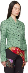 J.Kim Green Vintage Yin Blazer