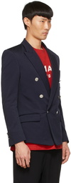 Balmain Navy Cotton Blazer