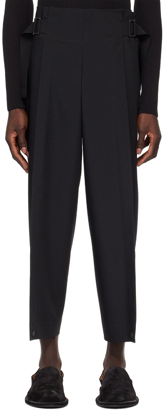 Photo: 132 5. ISSEY MIYAKE Black Two-Pocket Trousers