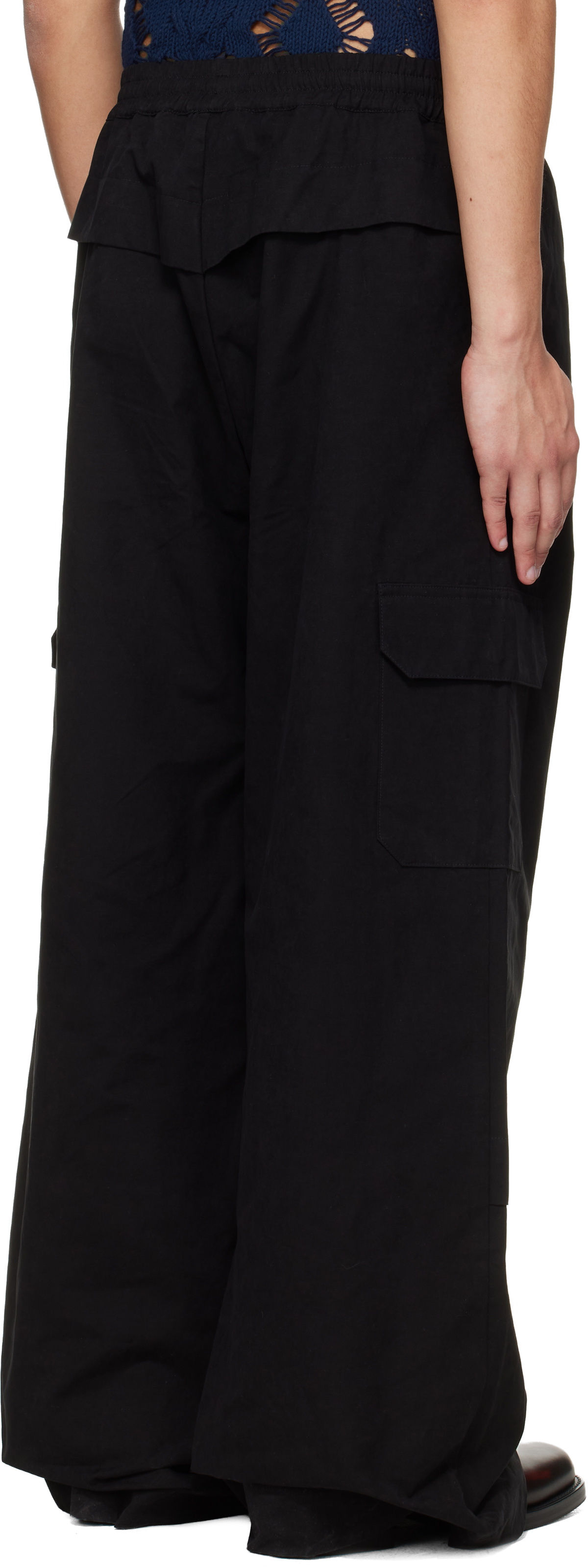 EGONlab Black Sculpted Track Trousers