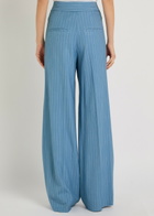 Veronica Beard Heyser Striped Wide-leg Trousers Blue