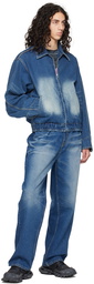 We11done Blue Wide-Leg Jeans