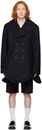 JW Anderson Navy Double-Breasted Coat