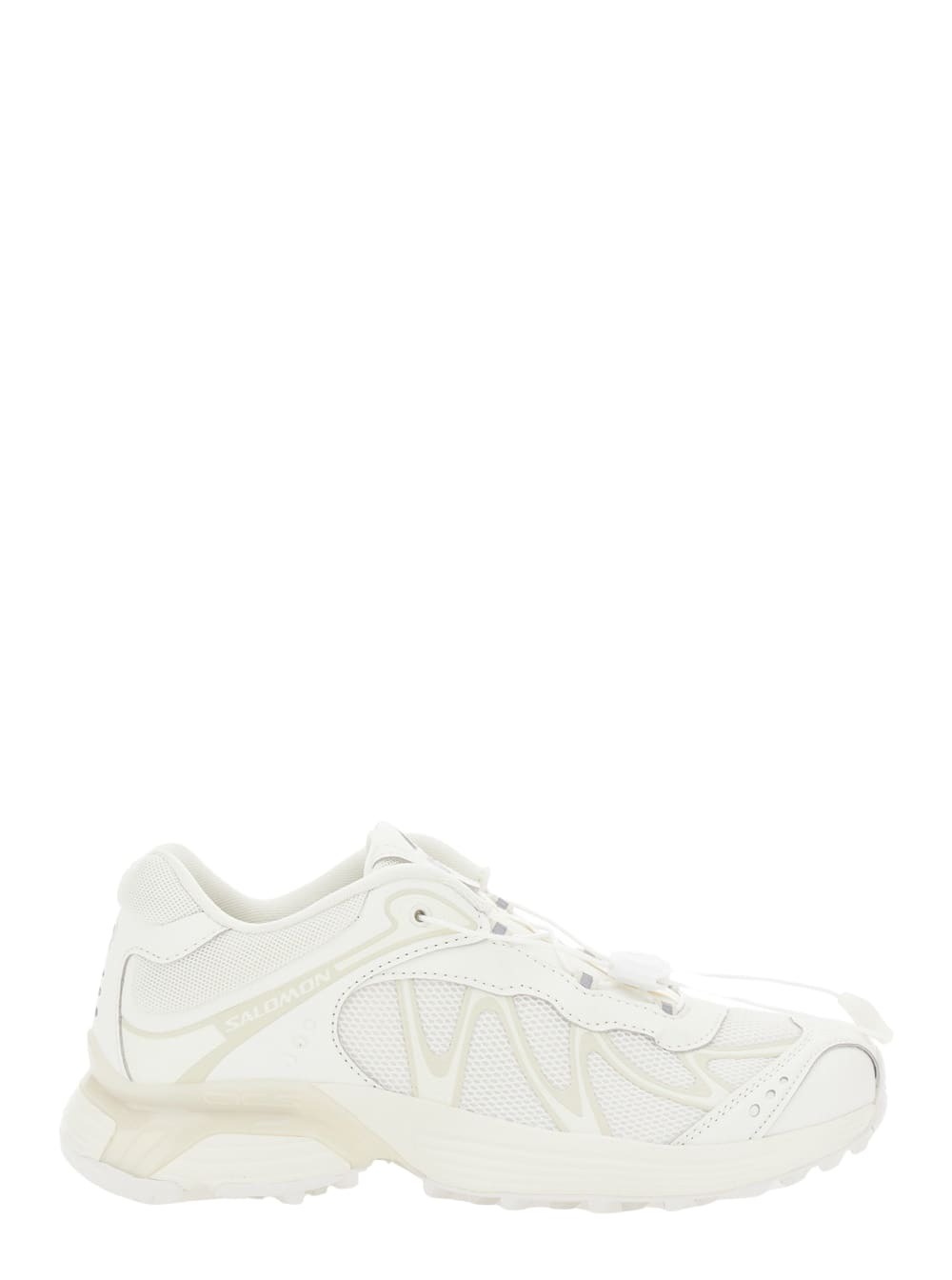 Salomon xt-whisper White Sneakers With Printed Logo On The Side And Drawstring Closure In Fabric Unisex