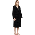 Versace Black 'Versace Allover' Bathrobe
