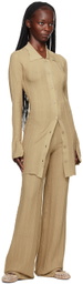 REMAIN Birger Christensen Beige Buttoned Cardigan
