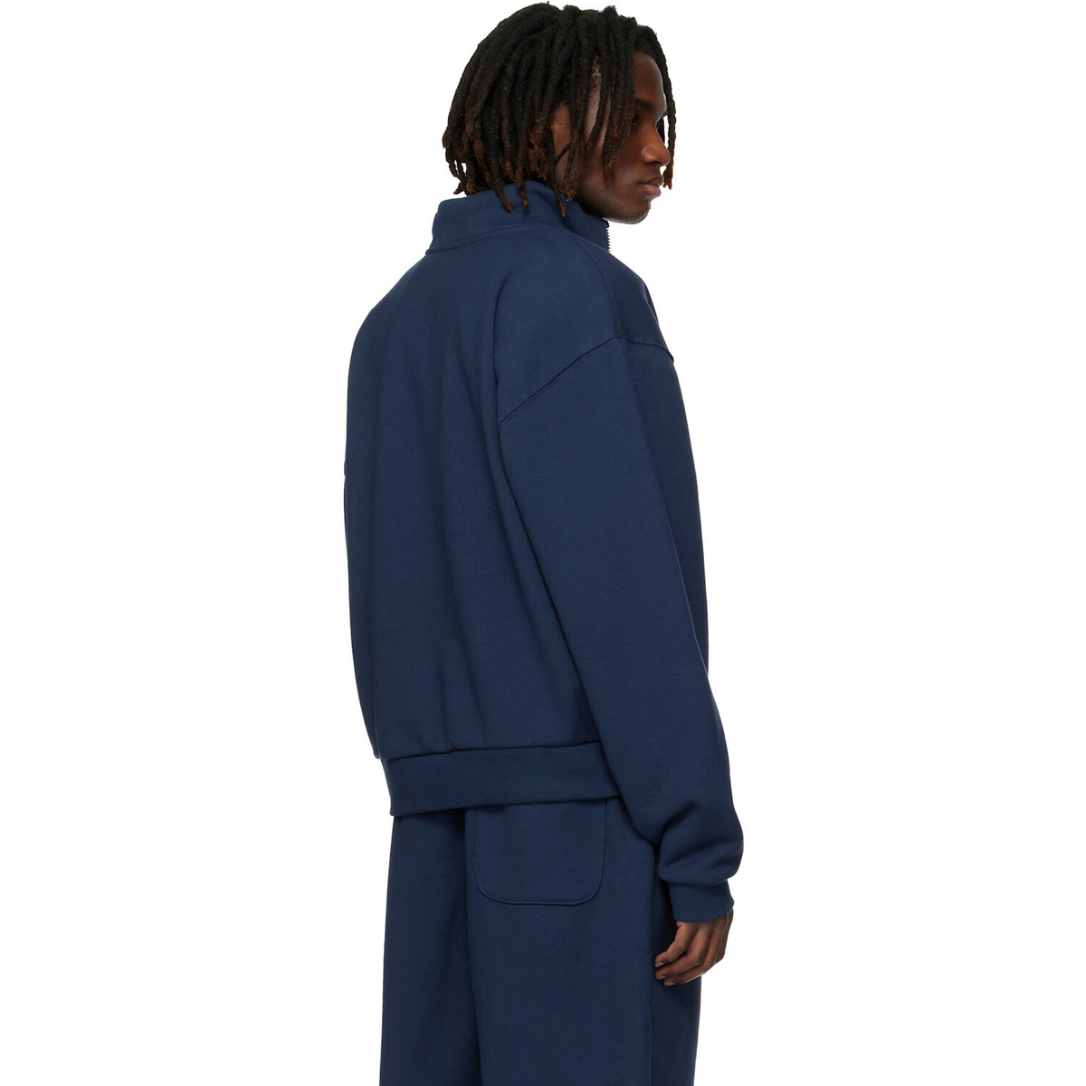 The North Face Navy TNF Red Box Half Zip Sweatshirt