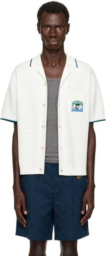 Photo: Casablanca White Palm Tree Emblem Shirt