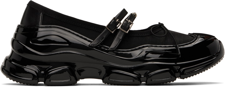 Photo: Simone Rocha Black Mesh Tracker Ballerina Flats