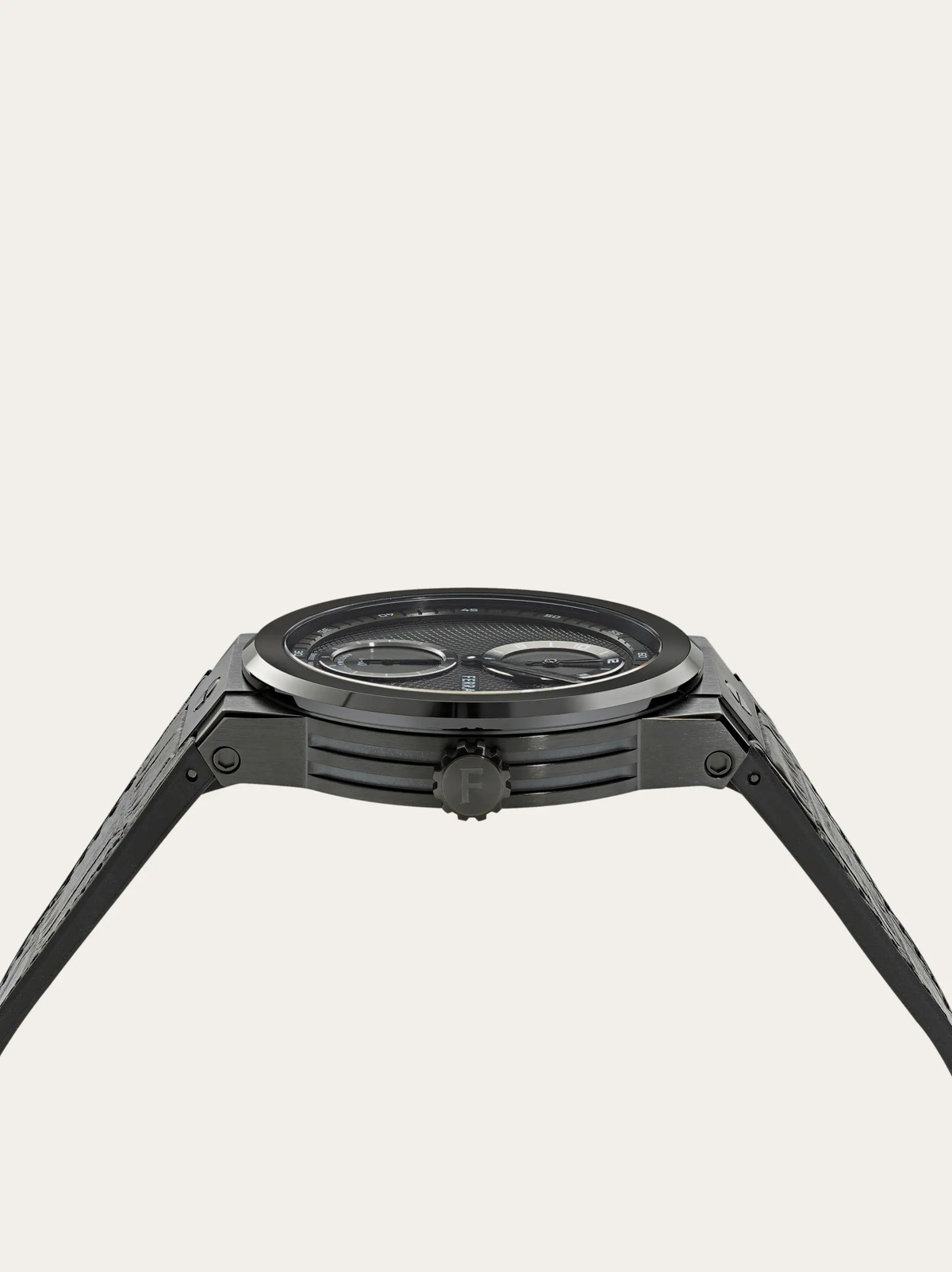 Ferragamo Mens F-80 Auto Manufacture watch in Black
