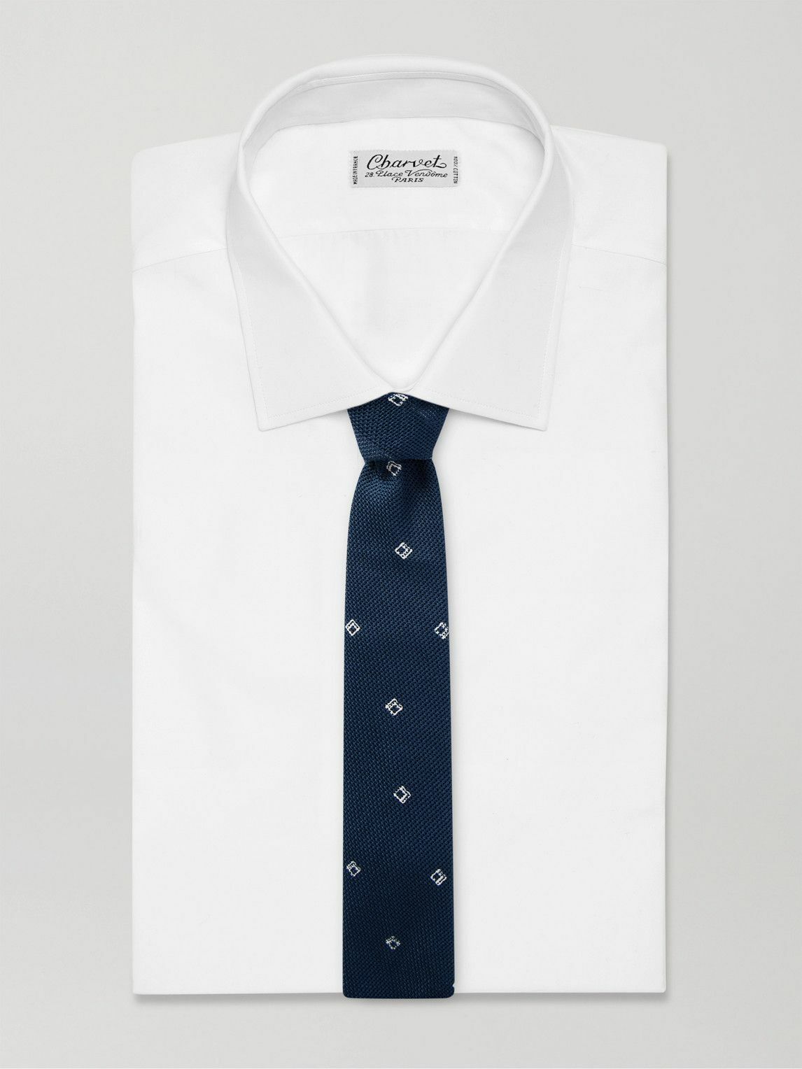 Sid Mashburn - 8cm Printed Cotton-Mesh Tie
