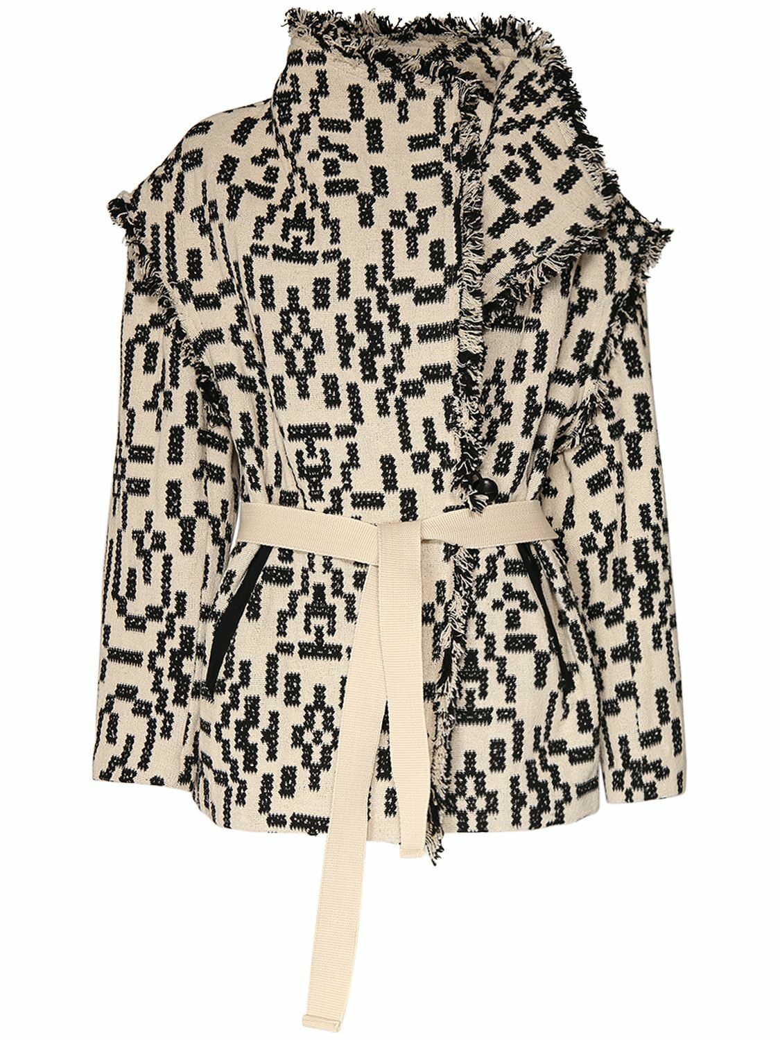 MARANT ETOILE Faith Frayed Cotton Blend Jacket Isabel Marant Etoile