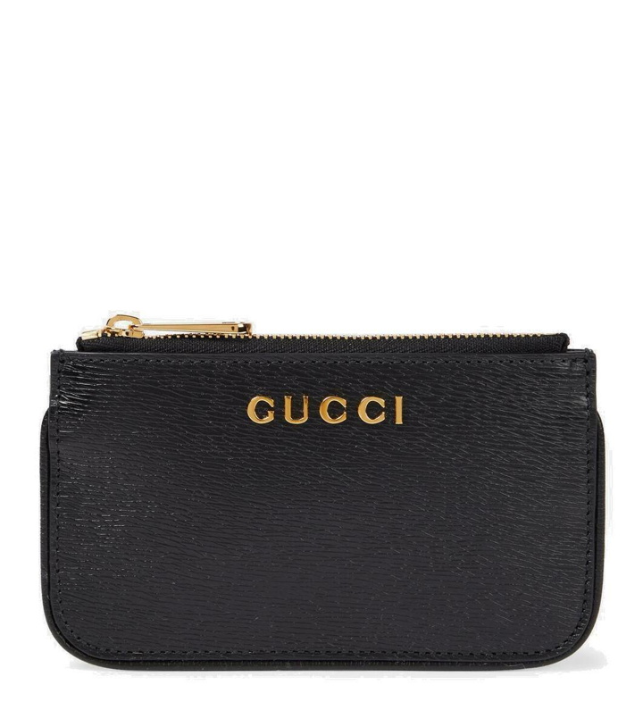 Photo: Gucci Logo leather card case