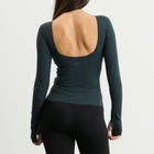Nike Women's Zenvy Long Sleeve T-Shirt in Seaweed/White