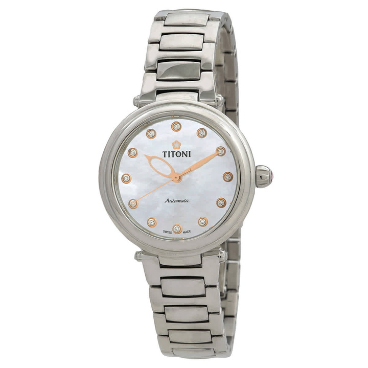 Photo: Titoni Miss Lovely Automatic Mother of Pearl Dial Ladies Watch 23978-S-622