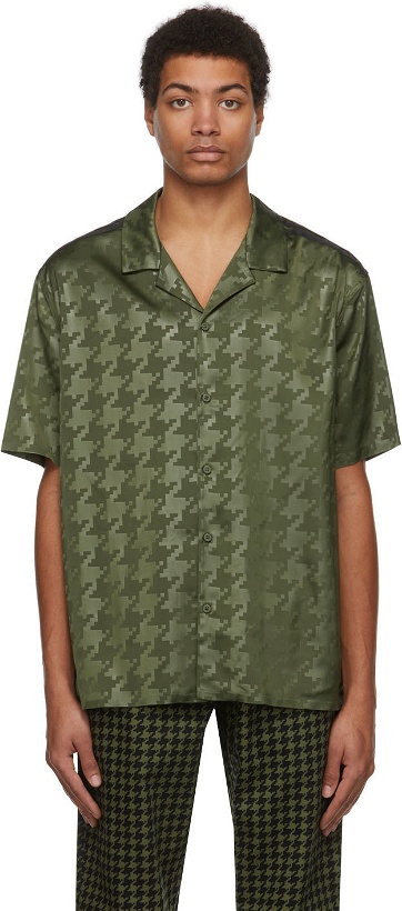 Photo: adidas x IVY PARK Green Satin 2.0 Short Sleeve Shirt