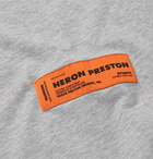 Heron Preston - Printed Mélange Cotton-Jersey T-Shirt - Gray