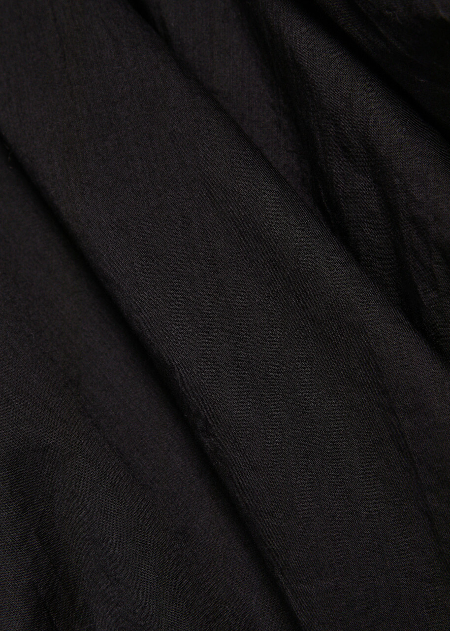 Skall Studio Louise Pleated Cotton Blouse Black