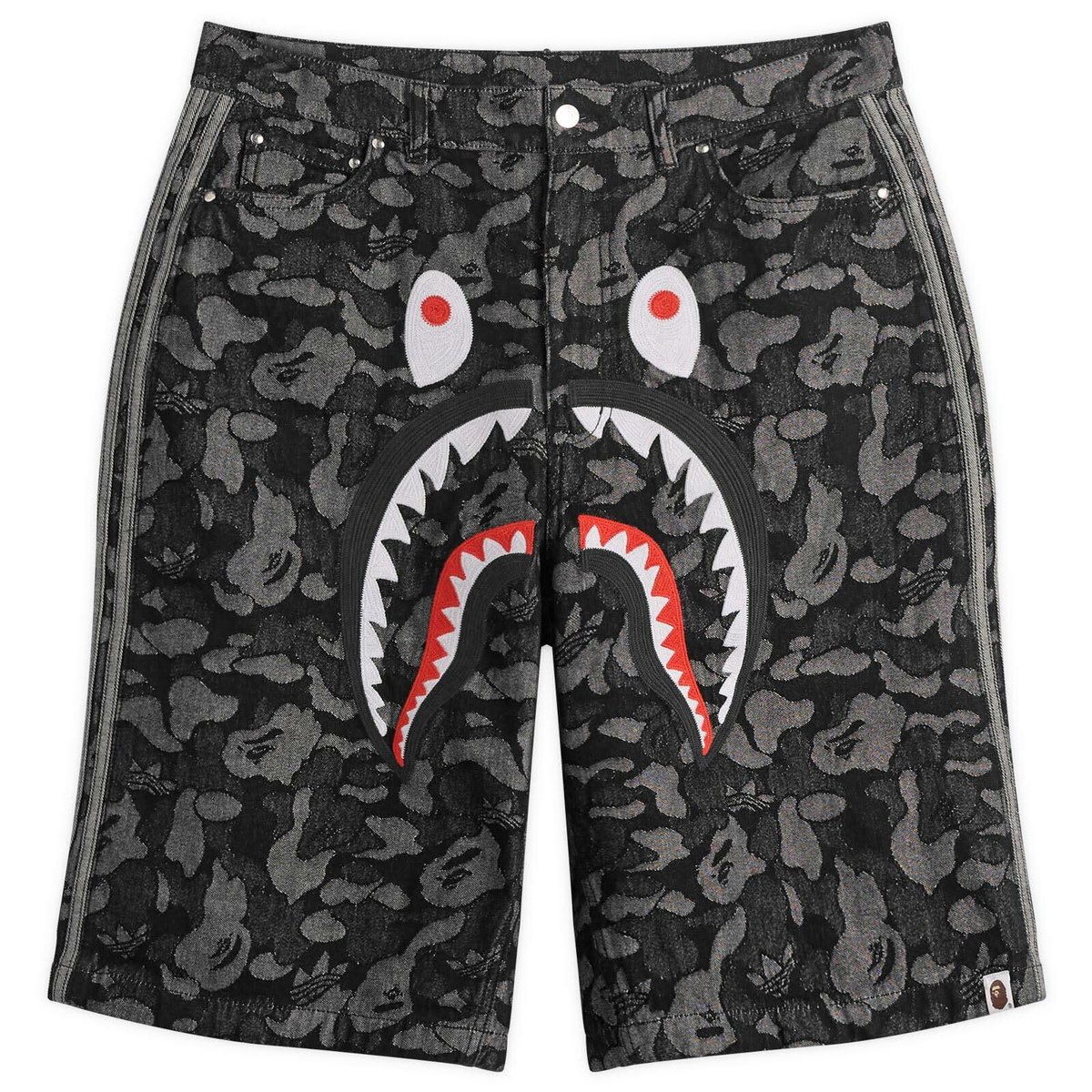 Adidas Men's x A Bathing Ape Denim Jorts in Black adidas