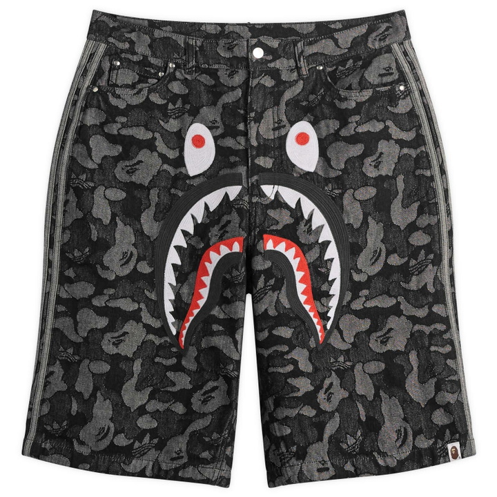 Photo: Adidas Men's x A Bathing Ape Denim Jorts in Black