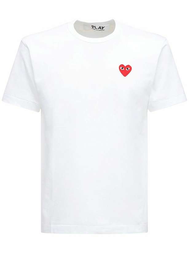 Photo: COMME DES GARÇONS PLAY - Heart Patch Cotton Jersey T-shirt