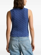 Polo Ralph Lauren Blue Polo Pony Cable Knit Polo Shirt