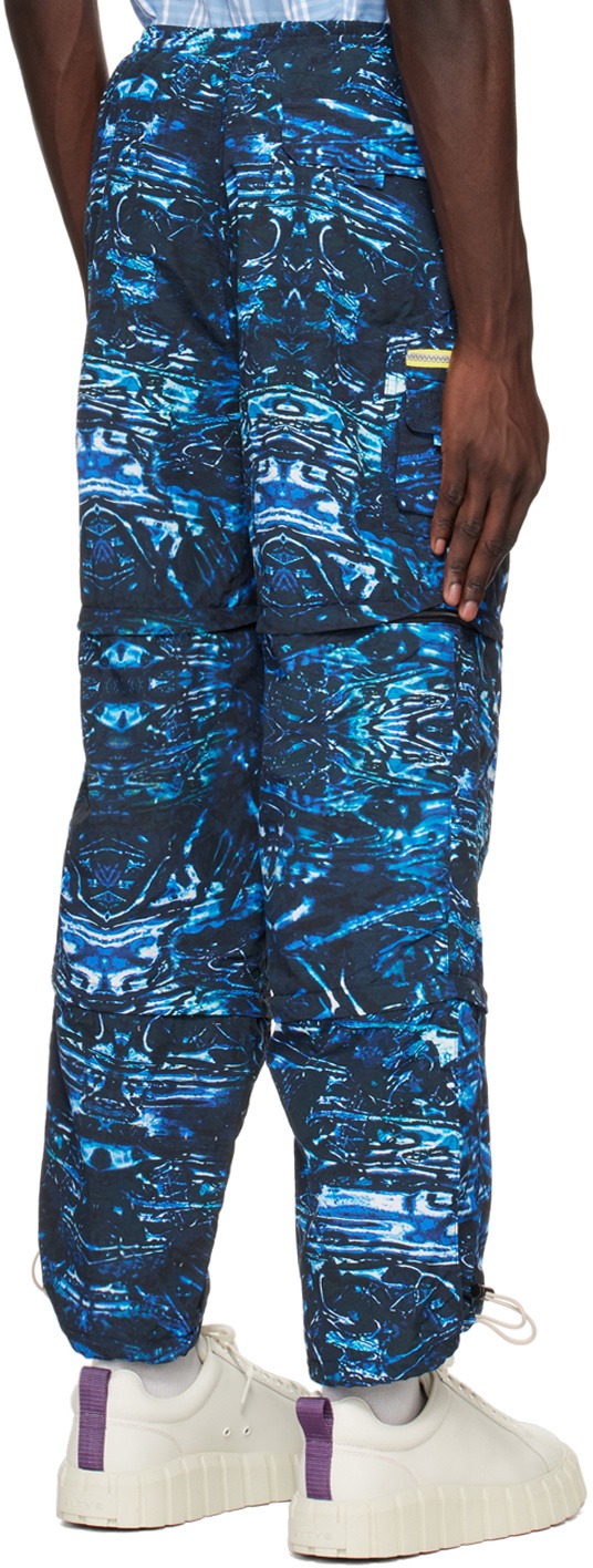 PALMER Blue Paneled Cargo Pants